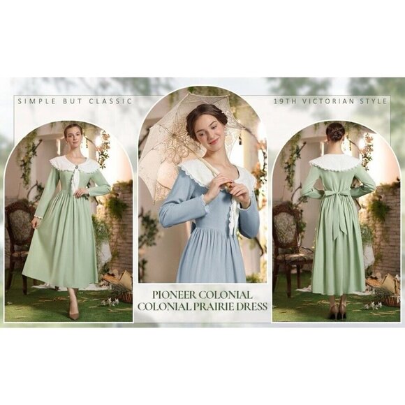 Scarlet Darkness Dresses & Skirts - Scarlet Darkness Womens Dress Sz 6 Blue Colonial Pioneer Prairie Cosplay Costume